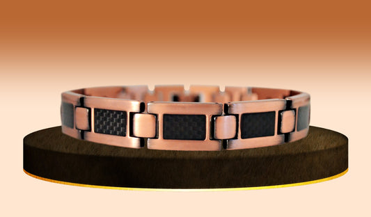 Unisex Copper Carbon Black Bracelet - THE NOIRIFY