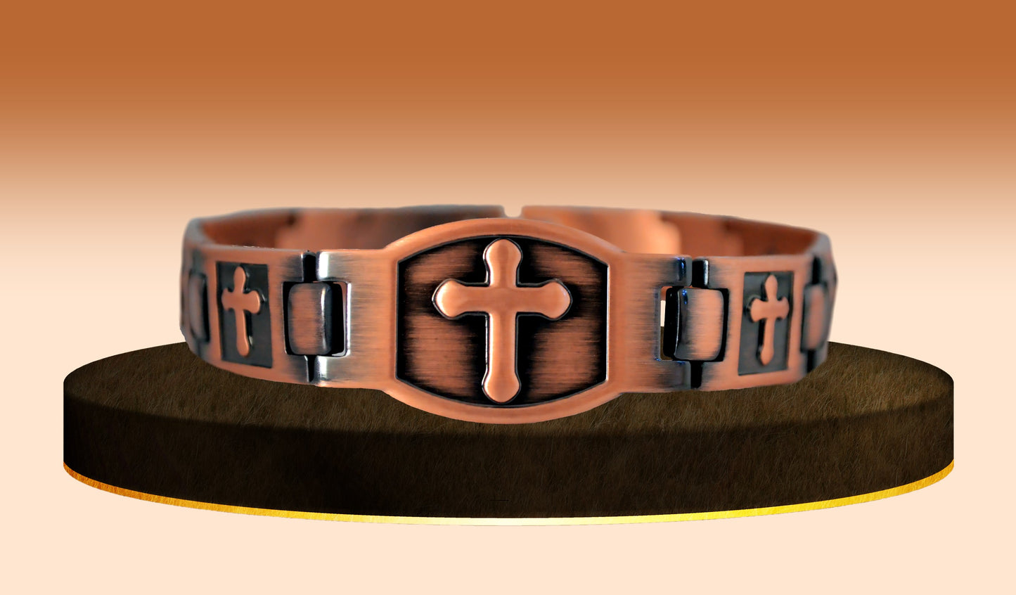 Unisex Copper Cross Bracelet - THE DEVOTION