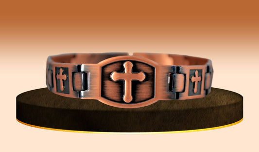 Unisex Copper Cross Bracelet - THE DEVOTION